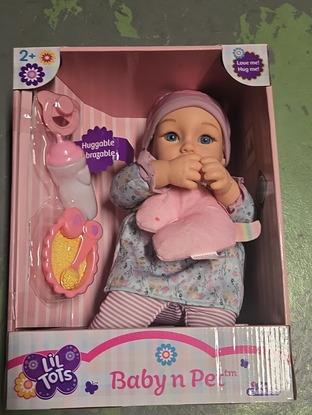 Baby n Pet Plush Pink Doll with Soft Pink Unicorn